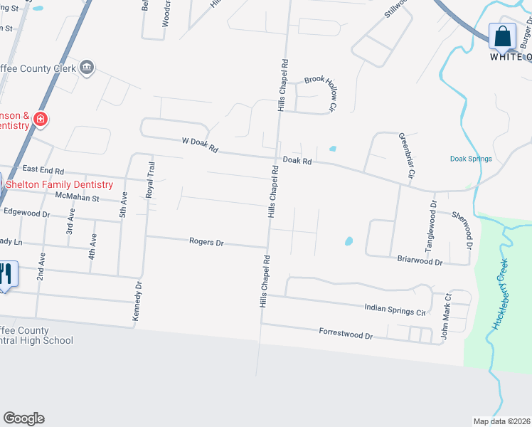 map of restaurants, bars, coffee shops, grocery stores, and more near 18 Regalwood Drive in Manchester