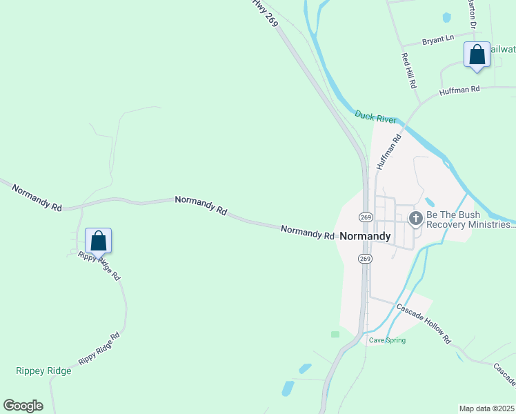 map of restaurants, bars, coffee shops, grocery stores, and more near in Normandy