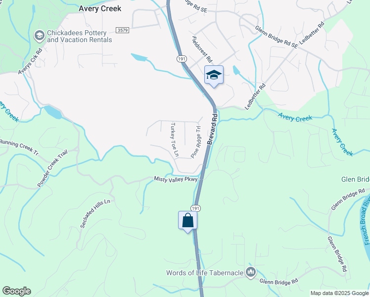 map of restaurants, bars, coffee shops, grocery stores, and more near 13 Holly Ridge Court in Arden