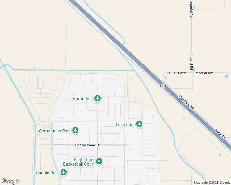 map of restaurants, bars, coffee shops, grocery stores, and more near Community Drive in Bakersfield