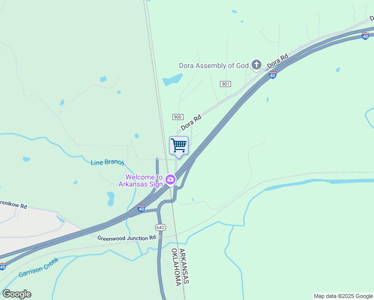 map of restaurants, bars, coffee shops, grocery stores, and more near 920 Stateline Drive in Van Buren