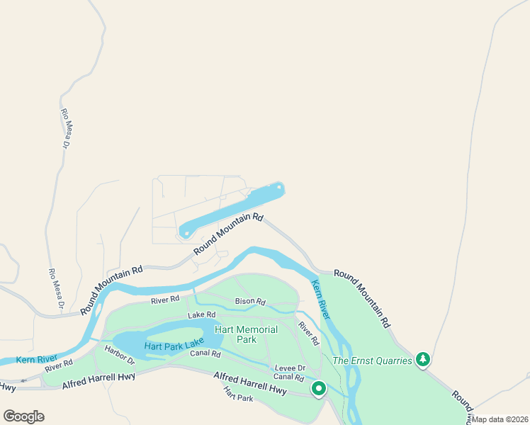 map of restaurants, bars, coffee shops, grocery stores, and more near 10952 Round Mountain Road in Bakersfield
