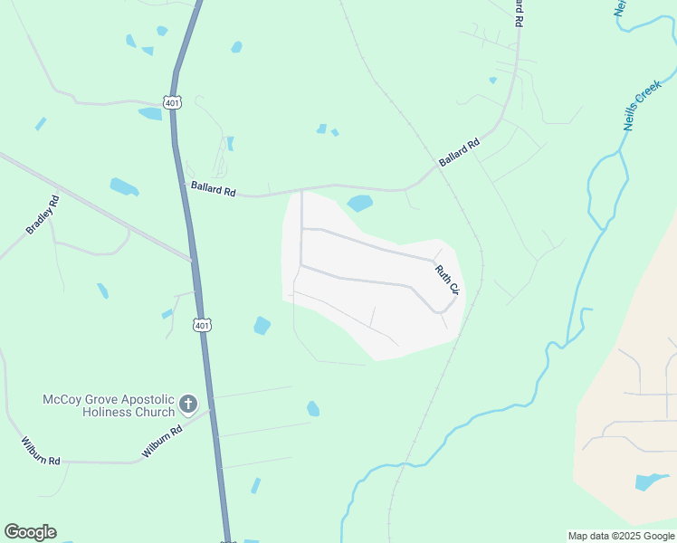 map of restaurants, bars, coffee shops, grocery stores, and more near 836 Ruth Circle in Fuquay Varina