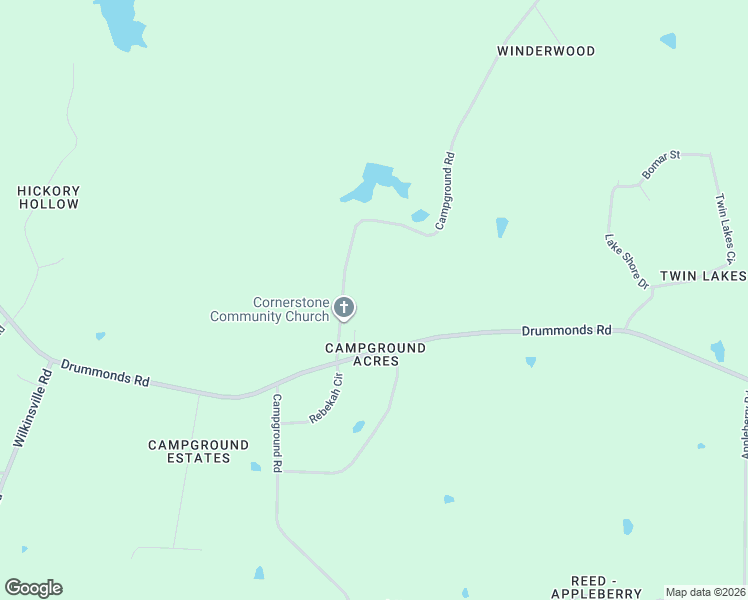 map of restaurants, bars, coffee shops, grocery stores, and more near 4776 Campground Road in Munford