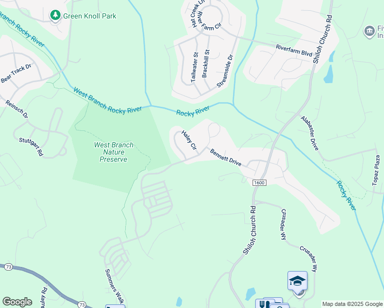 map of restaurants, bars, coffee shops, grocery stores, and more near 17619 Summers Walk Boulevard in Davidson