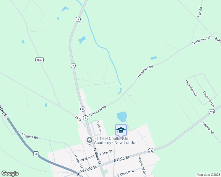 map of restaurants, bars, coffee shops, grocery stores, and more near 34310 Blue Bird Drive in New London