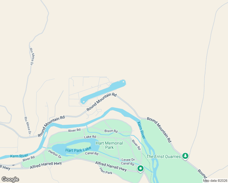 map of restaurants, bars, coffee shops, grocery stores, and more near 10952 Round Mountain Road in Bakersfield