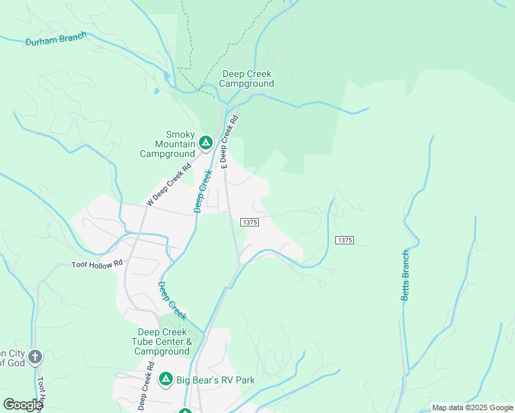 map of restaurants, bars, coffee shops, grocery stores, and more near 34 Valley View Lane in Bryson City