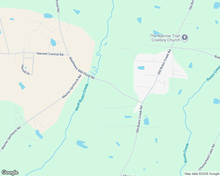 map of restaurants, bars, coffee shops, grocery stores, and more near 3386 Matthews Mill Pond Road in Angier