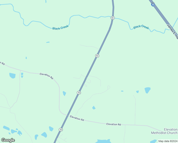 map of restaurants, bars, coffee shops, grocery stores, and more near 6033 North Carolina 50 in Benson