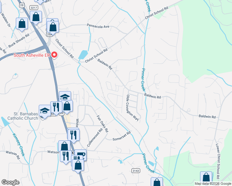 map of restaurants, bars, coffee shops, grocery stores, and more near 99999 Hyde Park Place in Arden