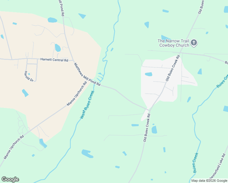 map of restaurants, bars, coffee shops, grocery stores, and more near 3386 Matthews Mill Pond Road in Angier