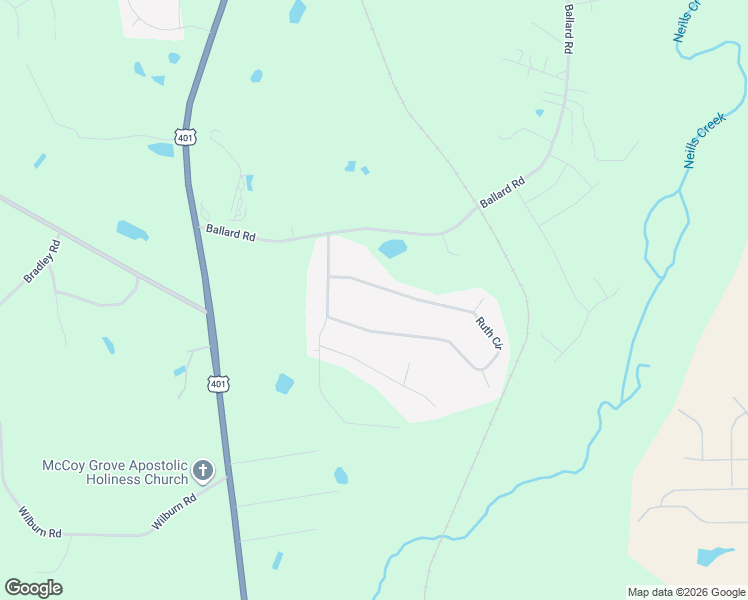 map of restaurants, bars, coffee shops, grocery stores, and more near 125 Ruth Circle in Fuquay-Varina