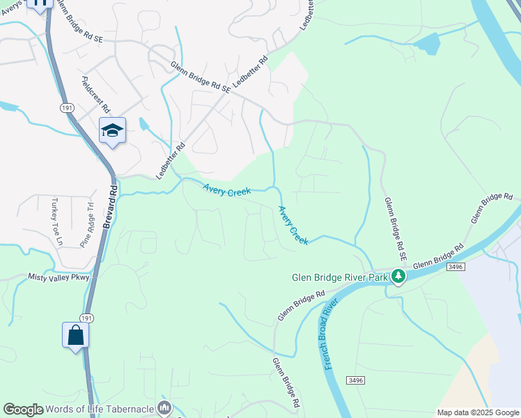 map of restaurants, bars, coffee shops, grocery stores, and more near 53 Mallard Run Drive in Arden