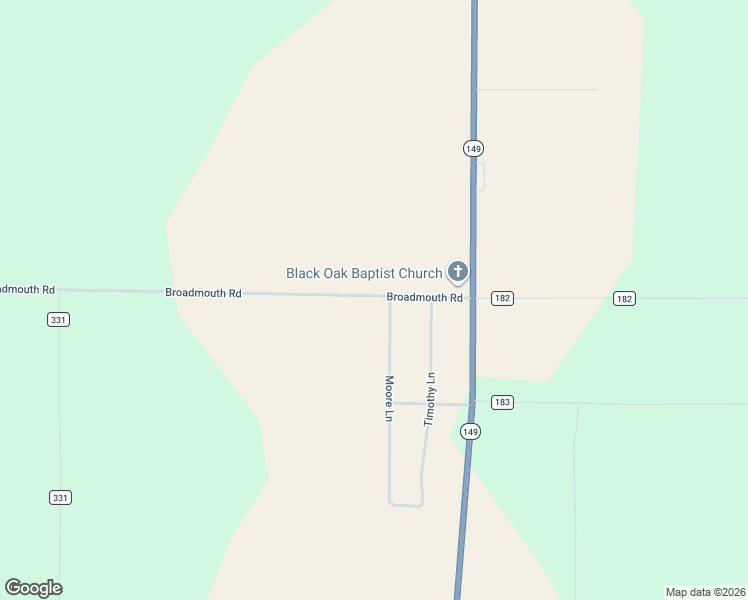 map of restaurants, bars, coffee shops, grocery stores, and more near 34760 Broadmouth Road in Tyronza