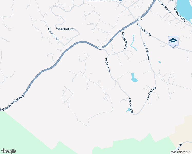 map of restaurants, bars, coffee shops, grocery stores, and more near 8230 Toloso Road in Atascadero