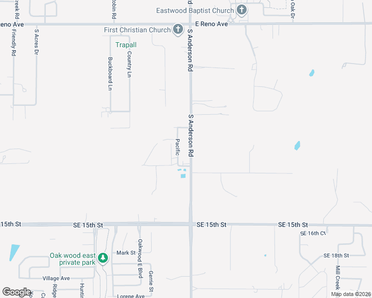 map of restaurants, bars, coffee shops, grocery stores, and more near 1005 South Anderson Road in Choctaw