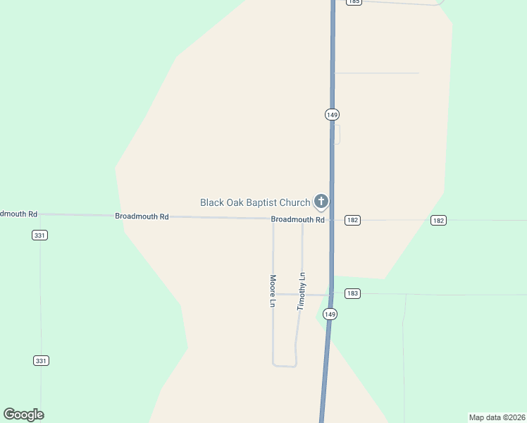 map of restaurants, bars, coffee shops, grocery stores, and more near 34760 Broadmouth Road in Tyronza