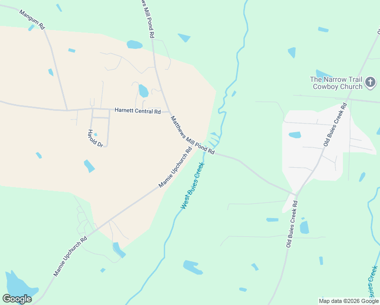 map of restaurants, bars, coffee shops, grocery stores, and more near 1560 Mamie Upchurch Road in Lillington