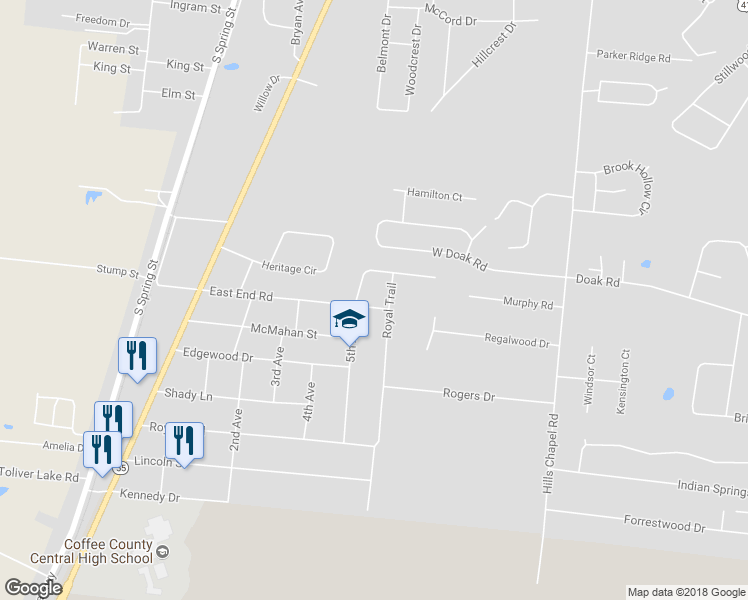 map of restaurants, bars, coffee shops, grocery stores, and more near 1303 East End Road in Manchester