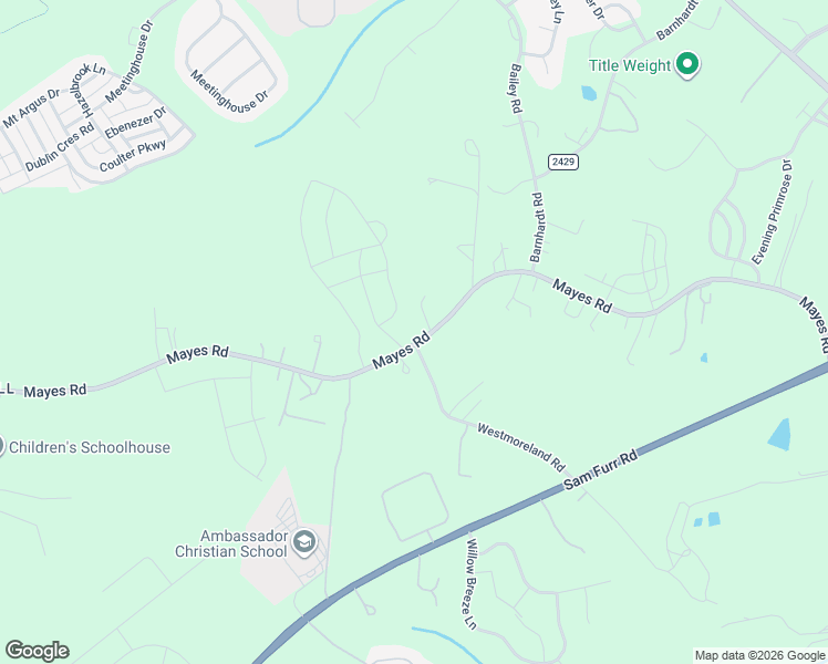 map of restaurants, bars, coffee shops, grocery stores, and more near 12601 Mayes Road in Huntersville