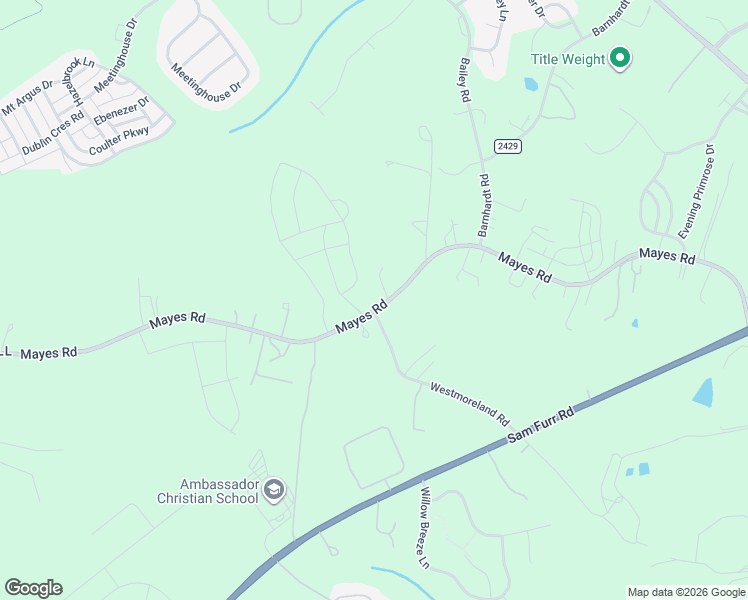 map of restaurants, bars, coffee shops, grocery stores, and more near 12601 Mayes Road in Huntersville