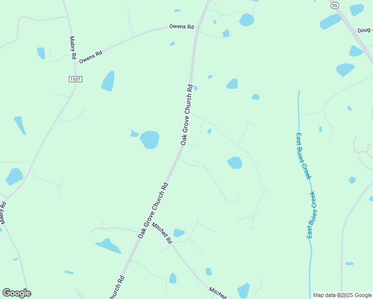 map of restaurants, bars, coffee shops, grocery stores, and more near 1808 Oak Grove Church Road in Angier