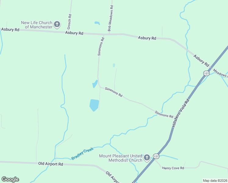 map of restaurants, bars, coffee shops, grocery stores, and more near 558 Simmons Road in Hillsboro