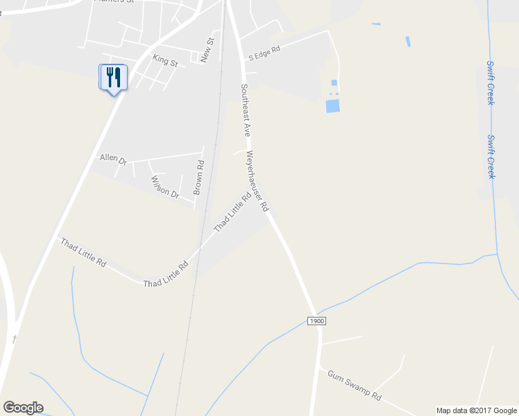 map of restaurants, bars, coffee shops, grocery stores, and more near 4646 Weyerhaeuser Road in Ayden