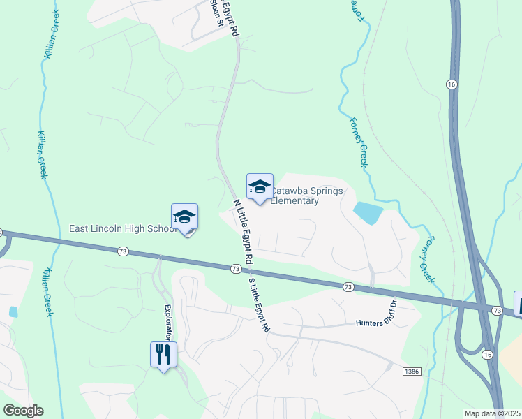 map of restaurants, bars, coffee shops, grocery stores, and more near 206 North Little Egypt Road in Denver