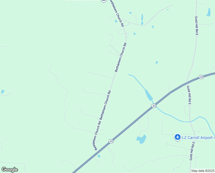 map of restaurants, bars, coffee shops, grocery stores, and more near 2701 Bethlehem Church Road in Gold Hill