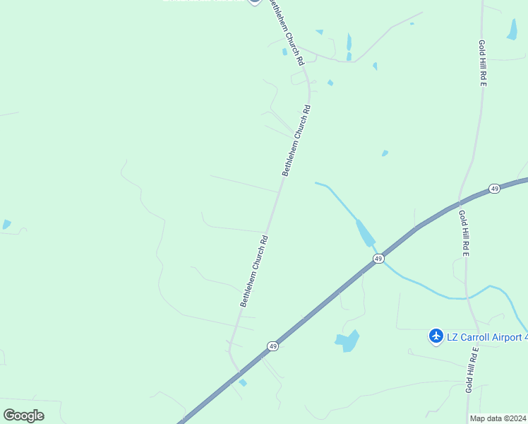 map of restaurants, bars, coffee shops, grocery stores, and more near 2701 Bethlehem Church Road in Gold Hill