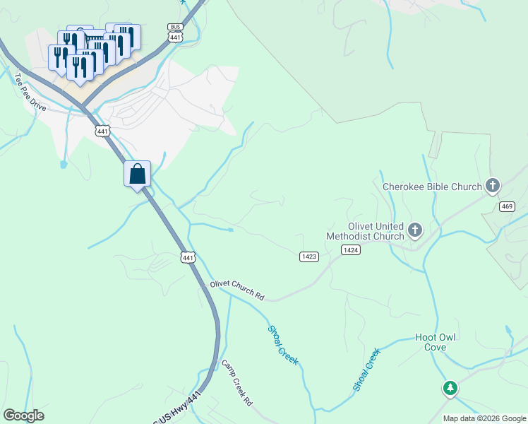 map of restaurants, bars, coffee shops, grocery stores, and more near 16 Indian Hills Drive in Whittier