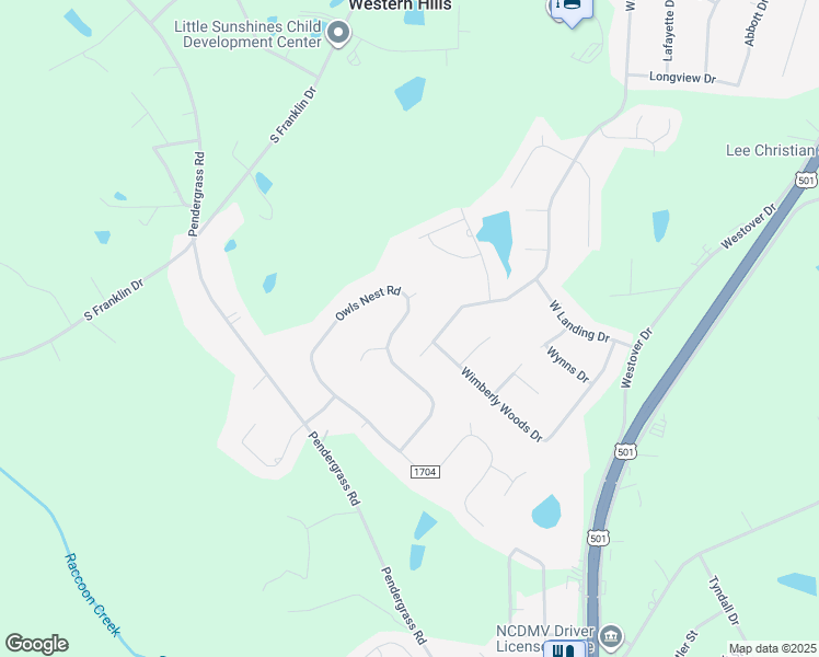 map of restaurants, bars, coffee shops, grocery stores, and more near 1815 Owls Nest Road in Sanford