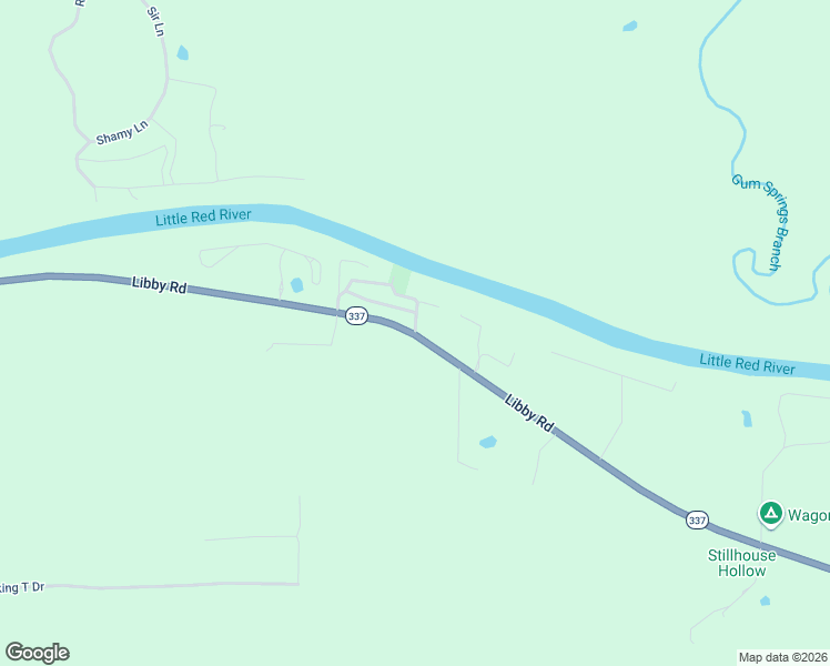 map of restaurants, bars, coffee shops, grocery stores, and more near 3525 Libby Road in Heber Springs