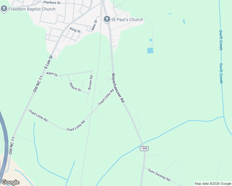 map of restaurants, bars, coffee shops, grocery stores, and more near 4634 Weyerhaeuser Road in Ayden