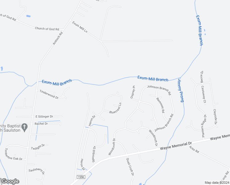map of restaurants, bars, coffee shops, grocery stores, and more near 519 Heron Drive in Goldsboro