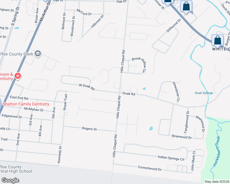 map of restaurants, bars, coffee shops, grocery stores, and more near 1528 Hills Chapel Road in Manchester