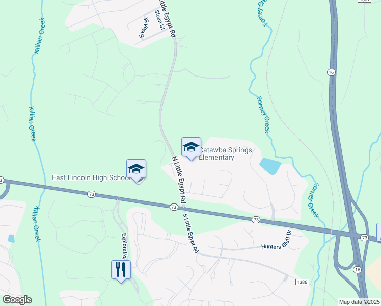 map of restaurants, bars, coffee shops, grocery stores, and more near 206 North Little Egypt Road in Denver
