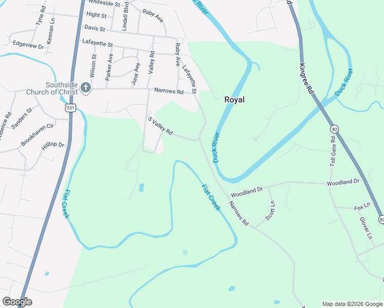 map of restaurants, bars, coffee shops, grocery stores, and more near 410 South Valley Road in Shelbyville