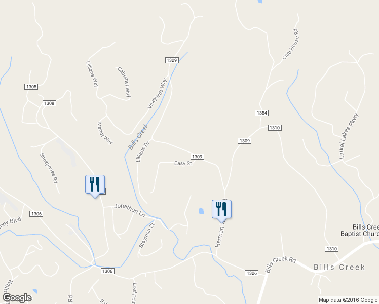 map of restaurants, bars, coffee shops, grocery stores, and more near Herman Wilson Road in Lake Lure