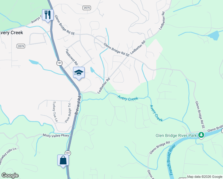 map of restaurants, bars, coffee shops, grocery stores, and more near 34 Asher Lane in Arden