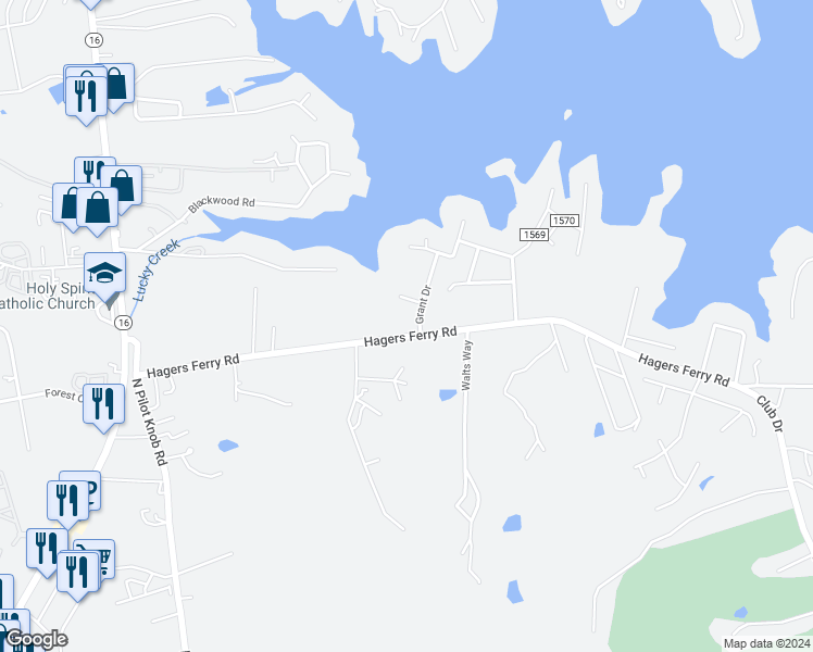map of restaurants, bars, coffee shops, grocery stores, and more near 997 Grant Drive in Denver