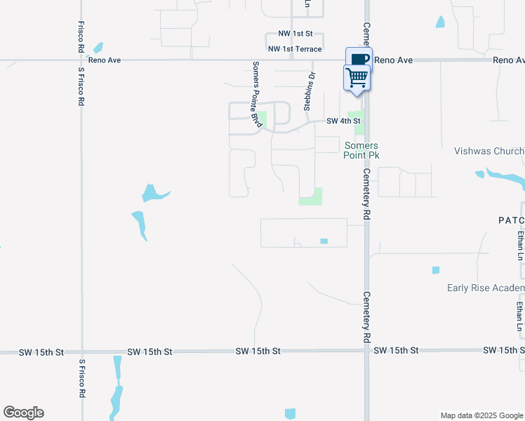 map of restaurants, bars, coffee shops, grocery stores, and more near 13249 Southwest 9th Street in Yukon