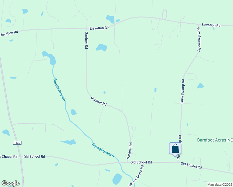map of restaurants, bars, coffee shops, grocery stores, and more near 785 Gardner Road in Four Oaks