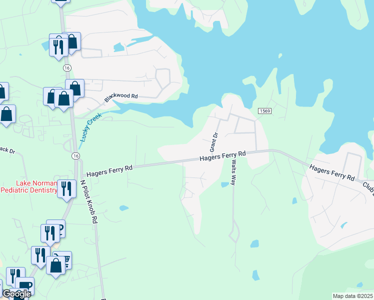 map of restaurants, bars, coffee shops, grocery stores, and more near 7947 Hagers Ferry Road in Denver