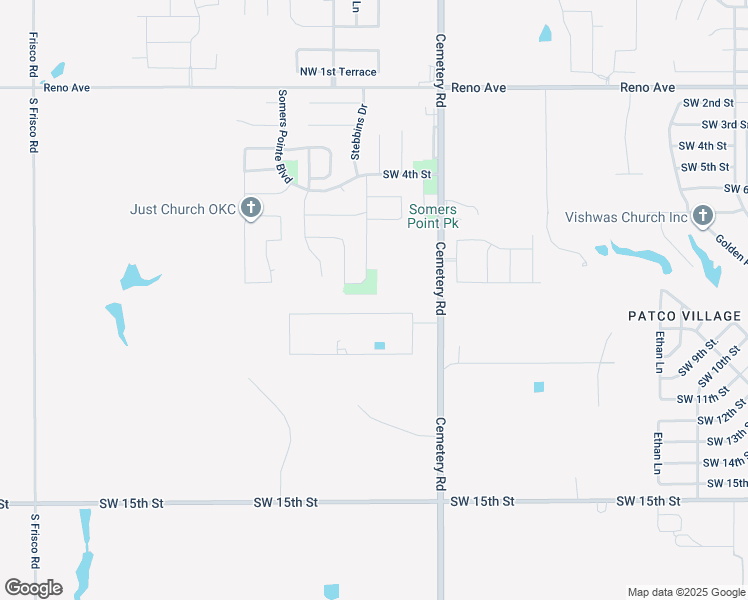 map of restaurants, bars, coffee shops, grocery stores, and more near 13101 Southwest 9th Street in Yukon