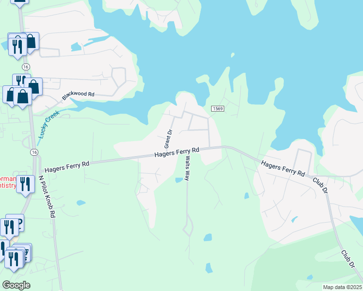 map of restaurants, bars, coffee shops, grocery stores, and more near 8067 Hagers Ferry Road in Denver