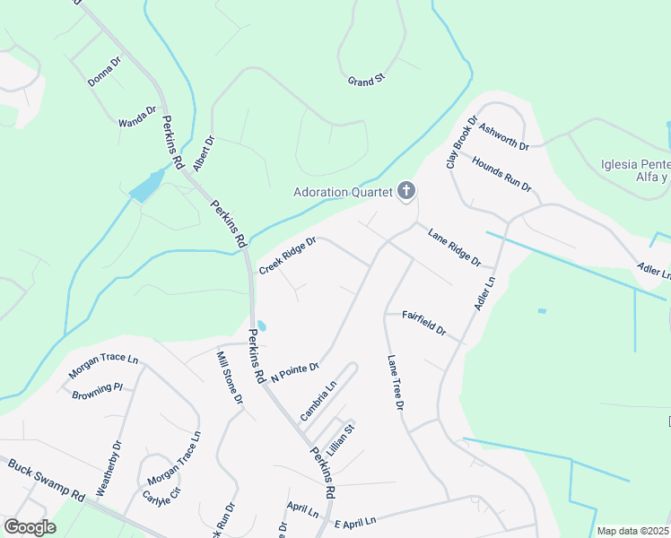map of restaurants, bars, coffee shops, grocery stores, and more near 105 Bloomingfield Place in Goldsboro