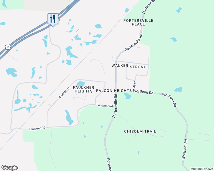 map of restaurants, bars, coffee shops, grocery stores, and more near 190 Faulkner Heights Drive in Atoka
